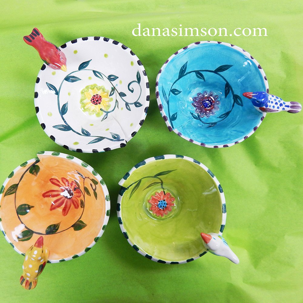 Ready-to-Paint Bird Dish - DIY Ceramics Pottery Painting Kit - Art Kit for  Kids
